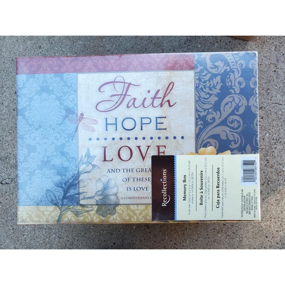 Set Of 3~RECOLLECTIONS‎ Memory Boxes●Holds over 1000 (4x6) PER BOX●SECRETS/HOPE
